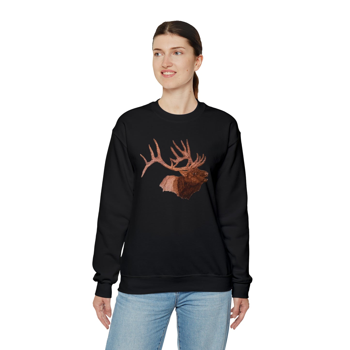 Unisex Heavy Blend™ Crewneck Sweatshirt - Bull Elk