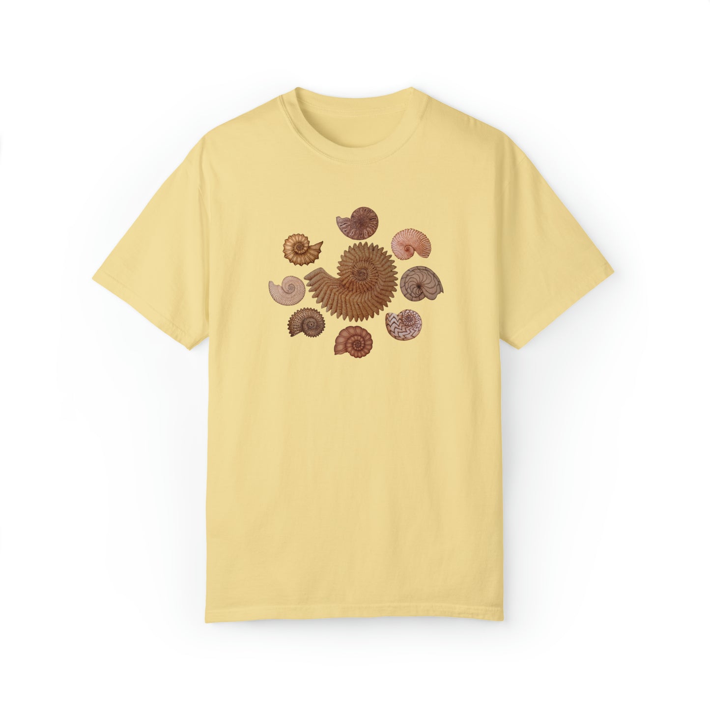 Unisex Garment-Dyed T-shirt - Ammonites