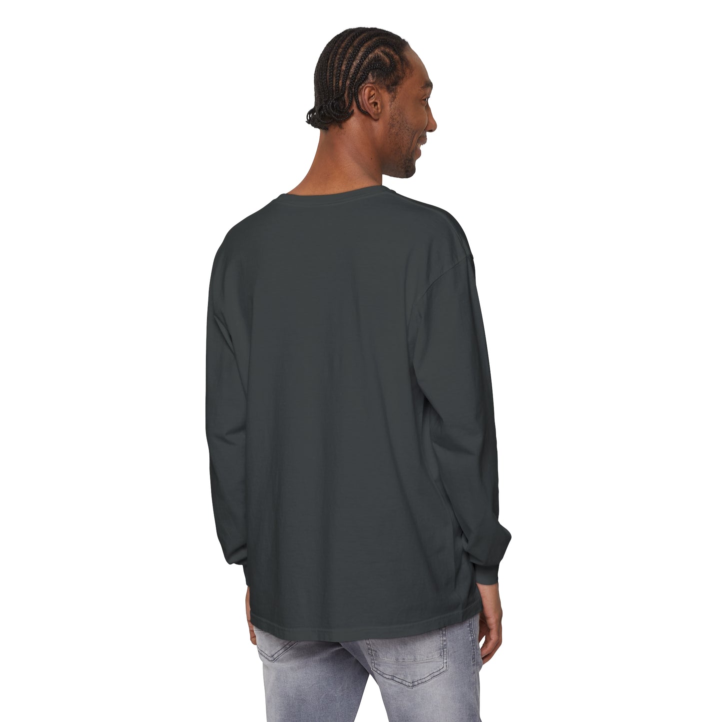 Unisex Garment-dyed Long Sleeve T-Shirt - Bison