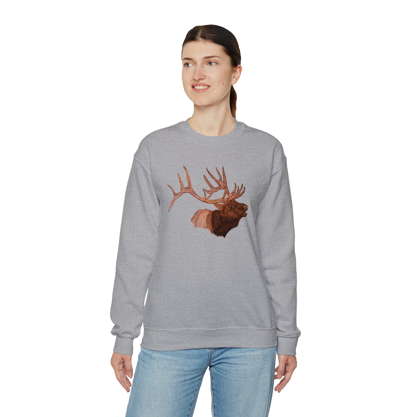 Unisex Heavy Blend™ Crewneck Sweatshirt - Bull Elk