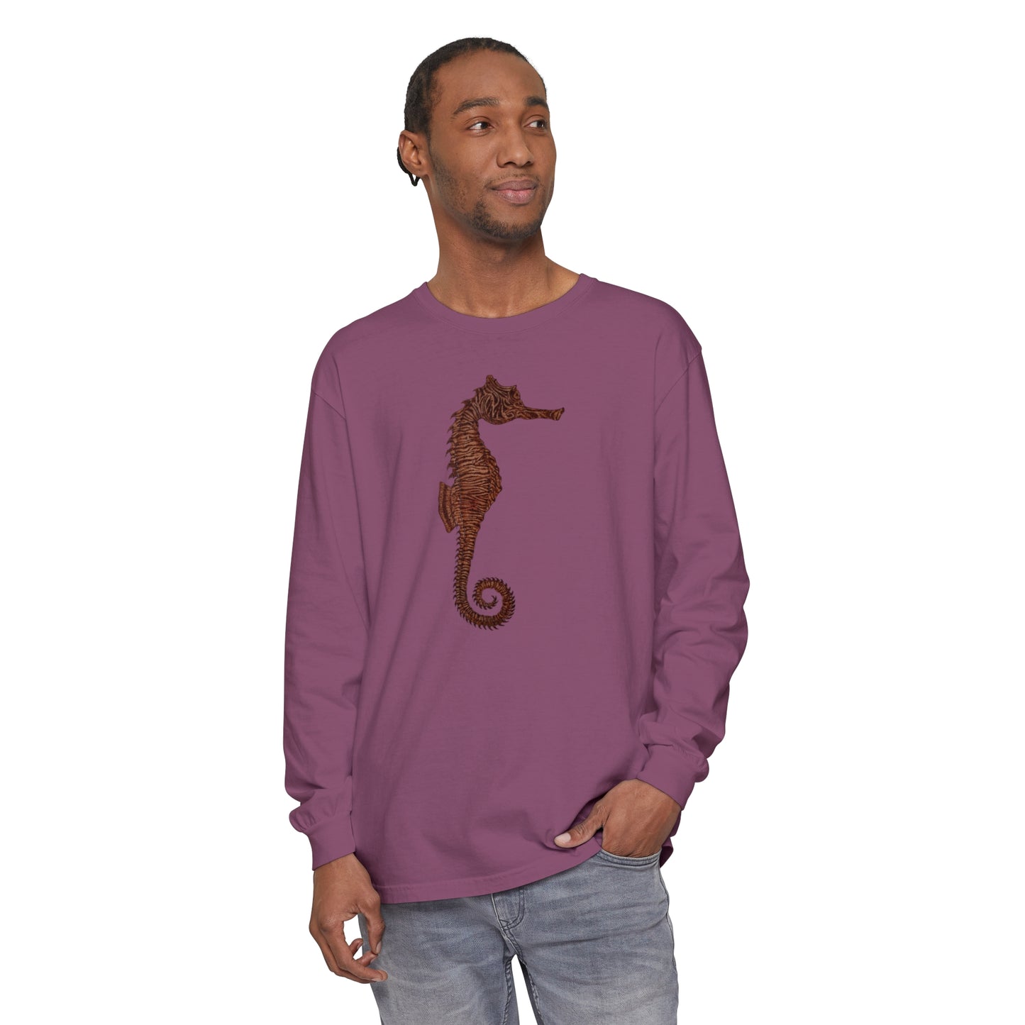 Unisex Garment-dyed Long Sleeve T-Shirt - Samson