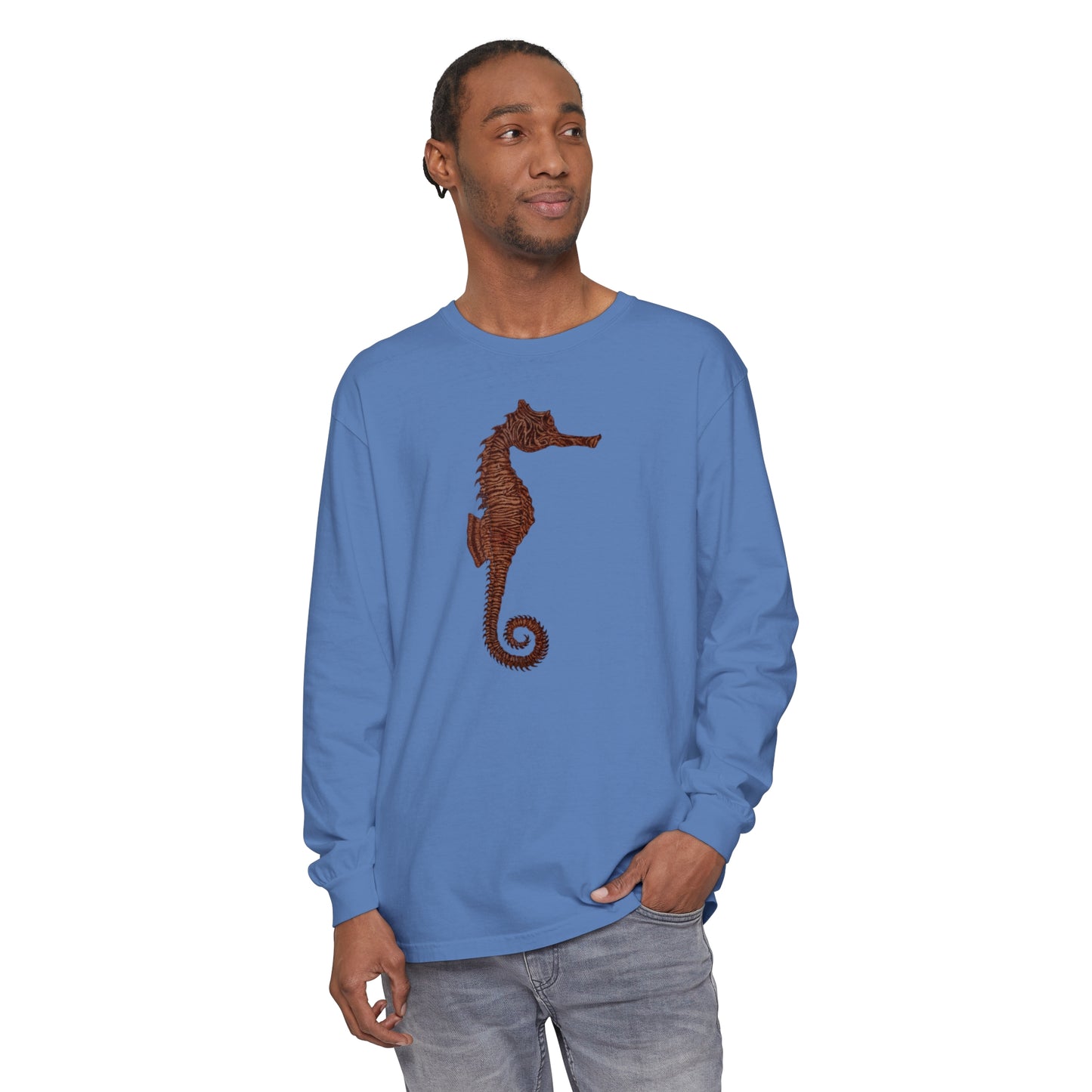 Unisex Garment-dyed Long Sleeve T-Shirt - Samson