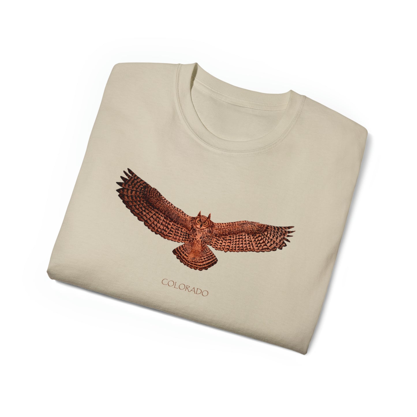 Unisex Ultra Cotton Tee - Owl w/ "COLORADO"