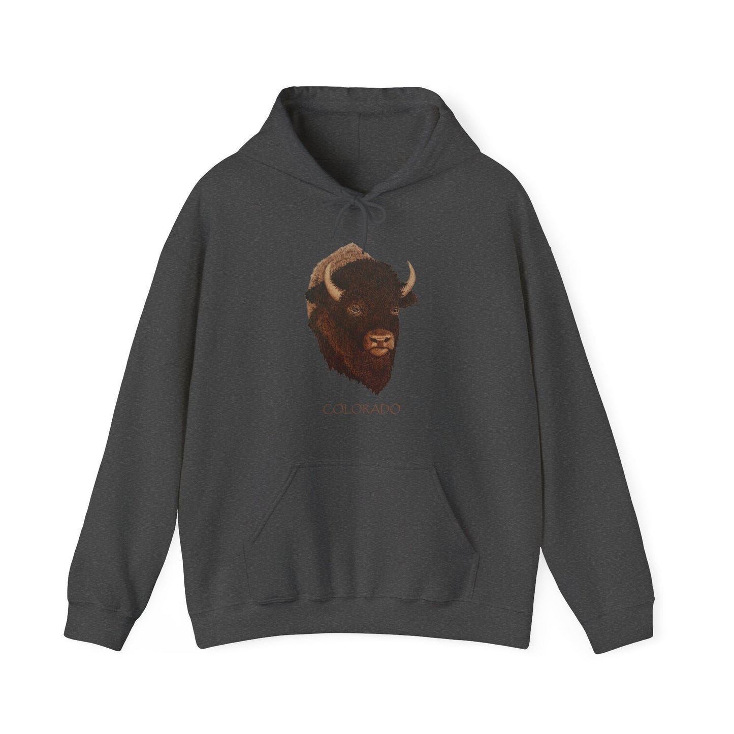 Unisex Heavy Blend™ Hooded Sweatshirt - Bison w/ "COLORADO"