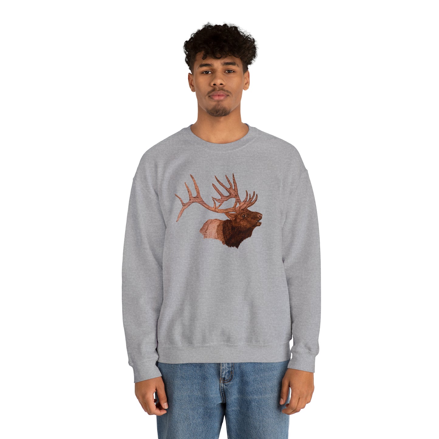 Unisex Heavy Blend™ Crewneck Sweatshirt - Bull Elk