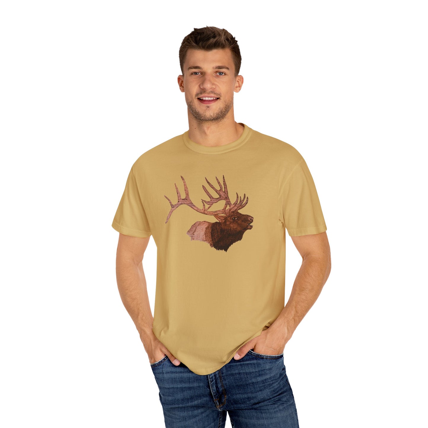 Unisex Garment-Dyed T-shirt - Bull Elk