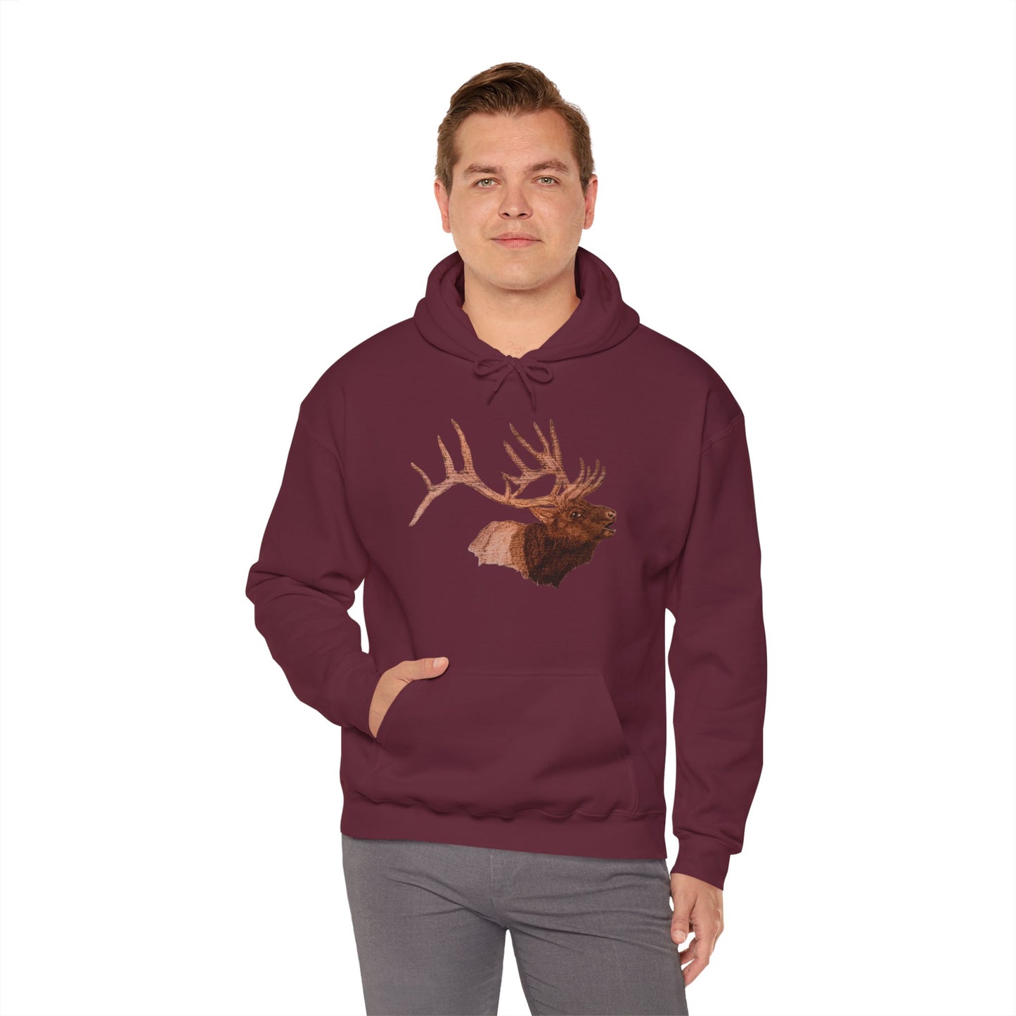 Unisex Heavy Blend™ Hooded Sweatshirt - Bull Elk