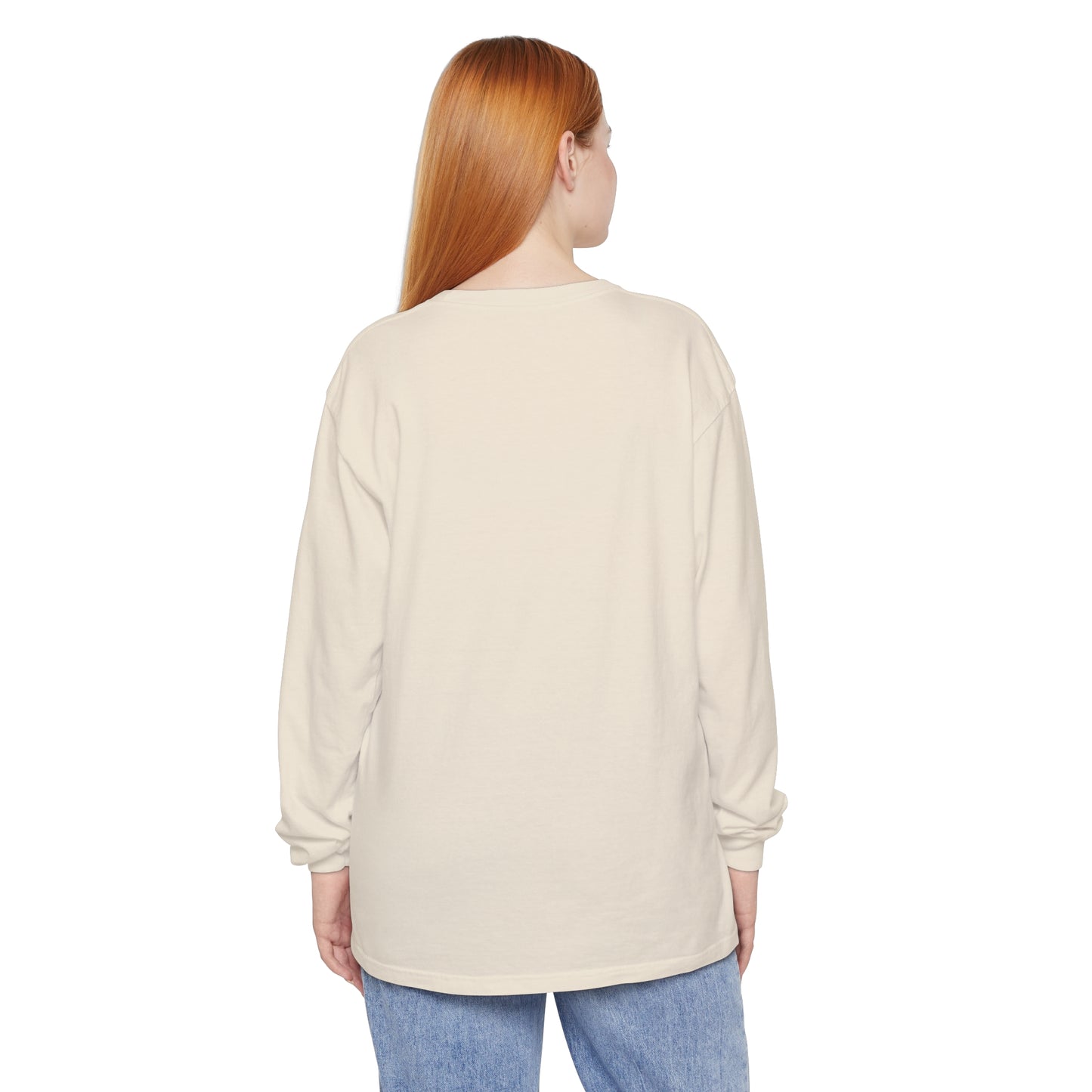 Unisex Garment-dyed Long Sleeve T-Shirt - Bull Elk