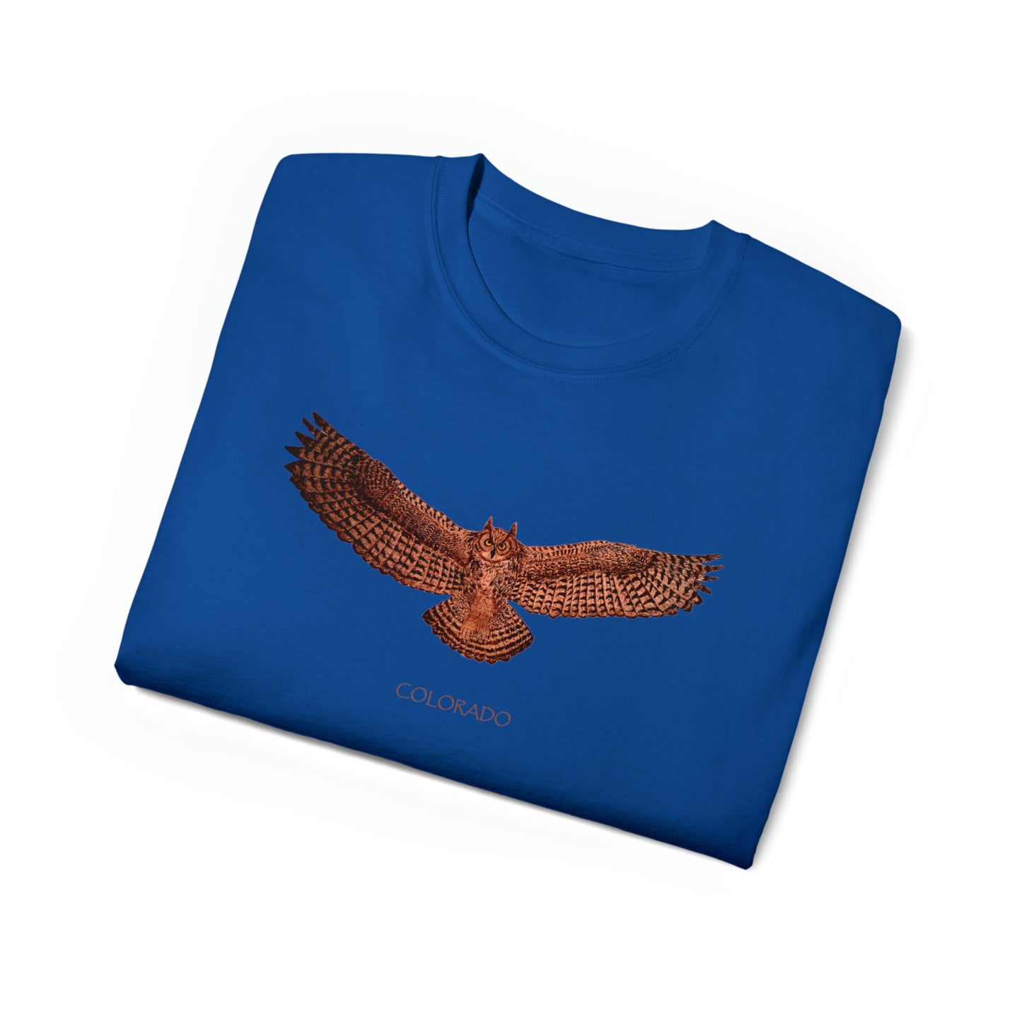 Unisex Ultra Cotton Tee - Owl w/ "COLORADO"