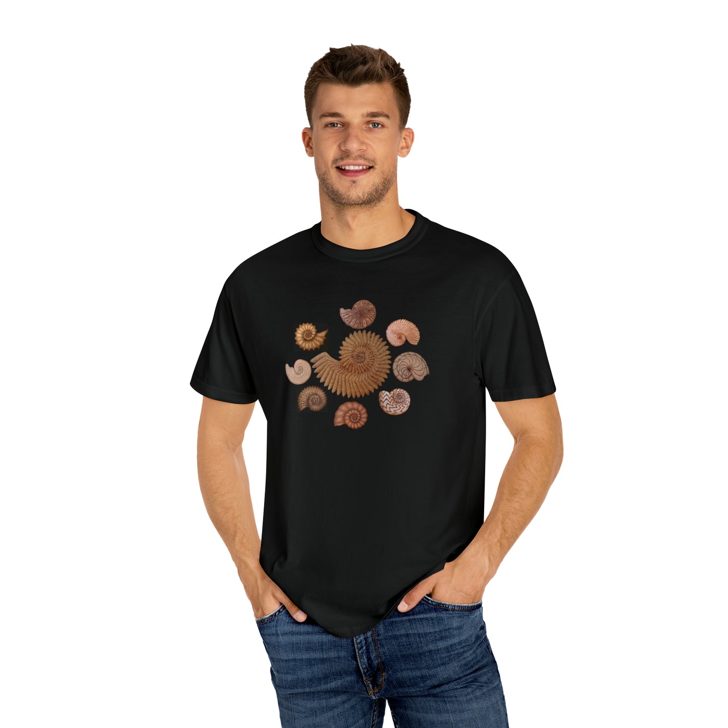 Unisex Garment-Dyed T-shirt - Ammonites