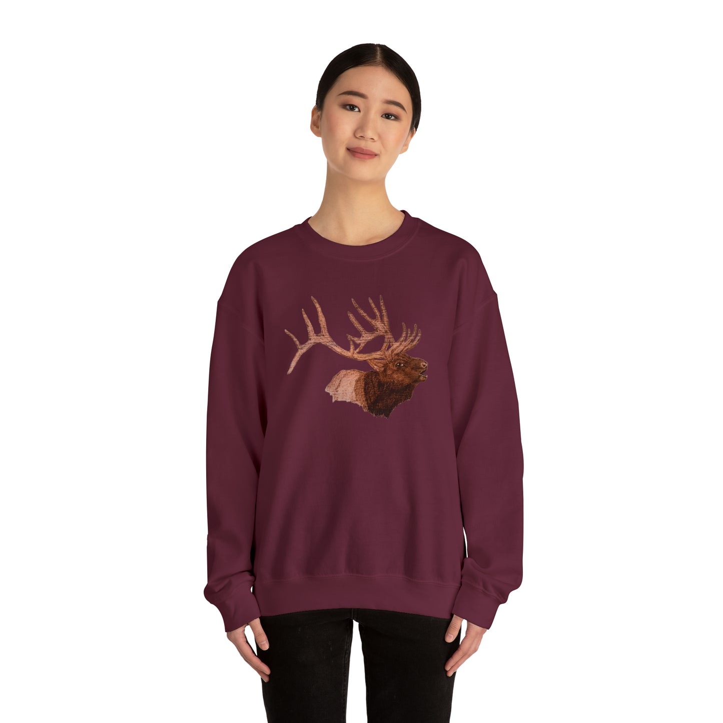 Unisex Heavy Blend™ Crewneck Sweatshirt - Bull Elk