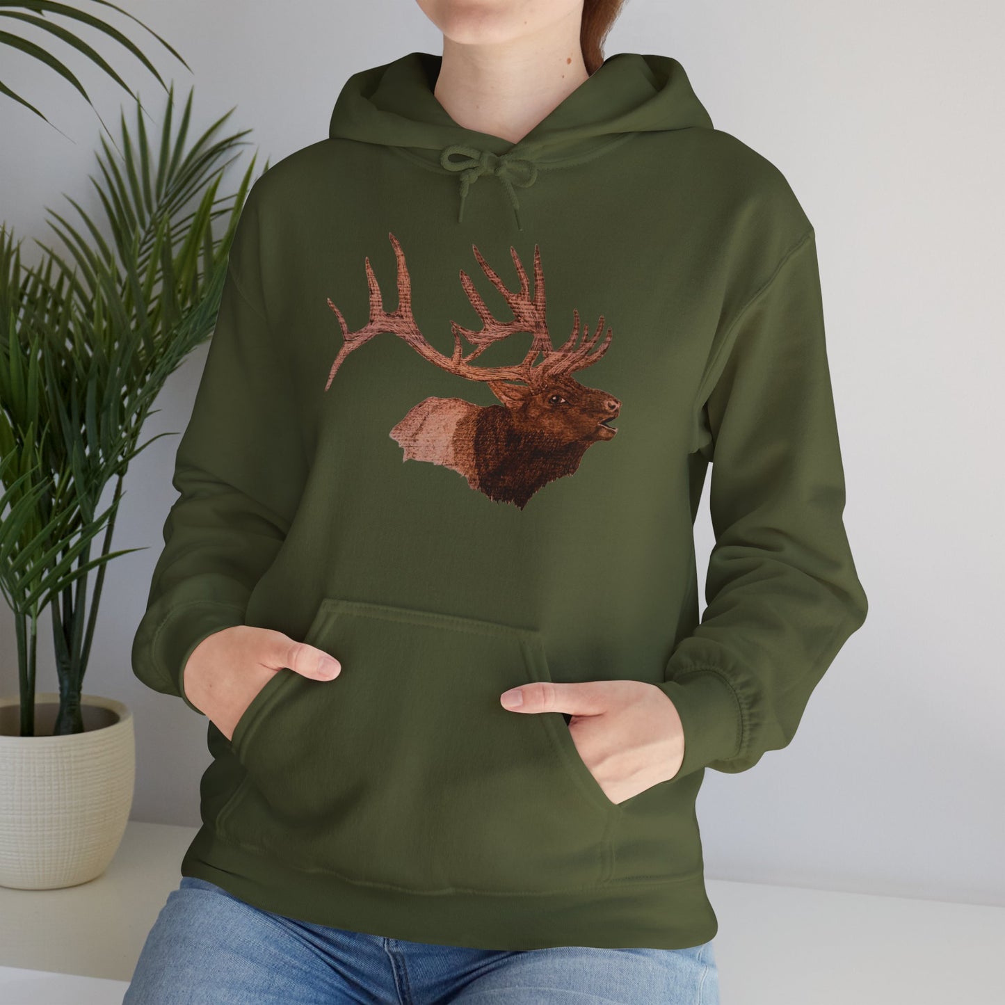 Unisex Heavy Blend™ Hooded Sweatshirt - Bull Elk