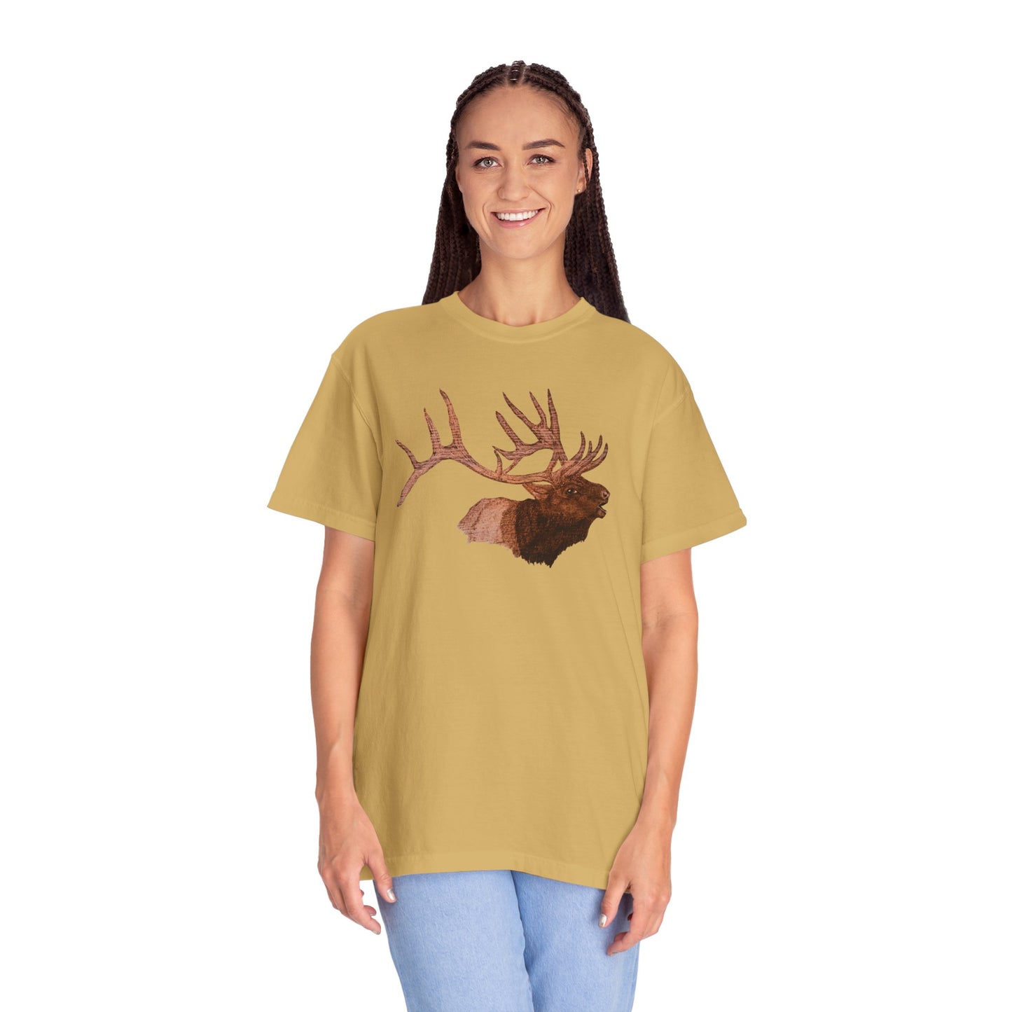 Unisex Garment-Dyed T-shirt - Bull Elk