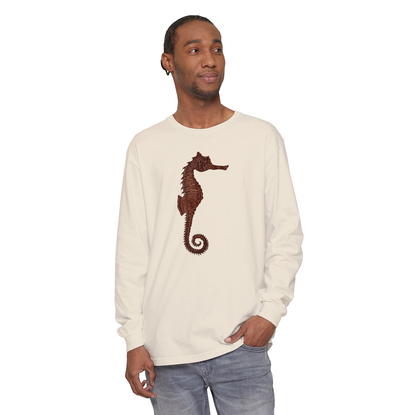 Unisex Garment-dyed Long Sleeve T-Shirt - Samson