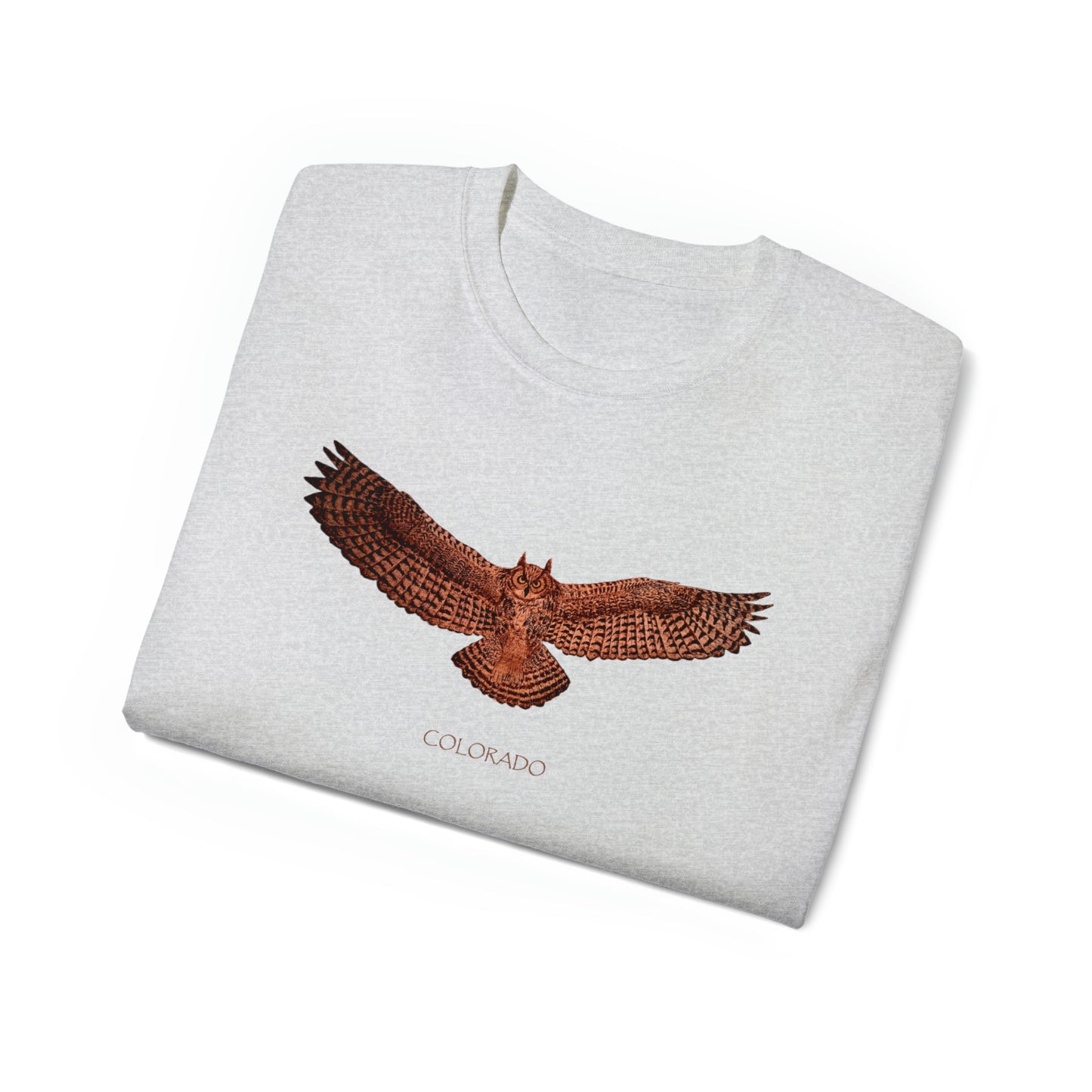 Unisex Ultra Cotton Tee - Owl w/ "COLORADO"