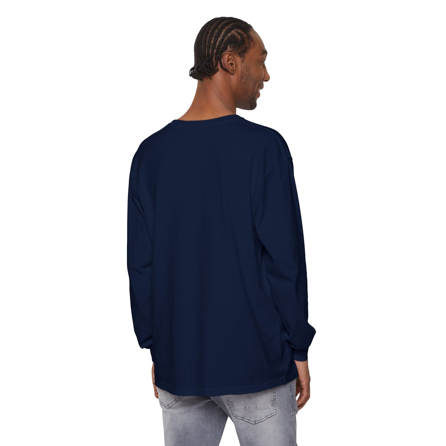 Unisex Garment-dyed Long Sleeve T-Shirt - Bison