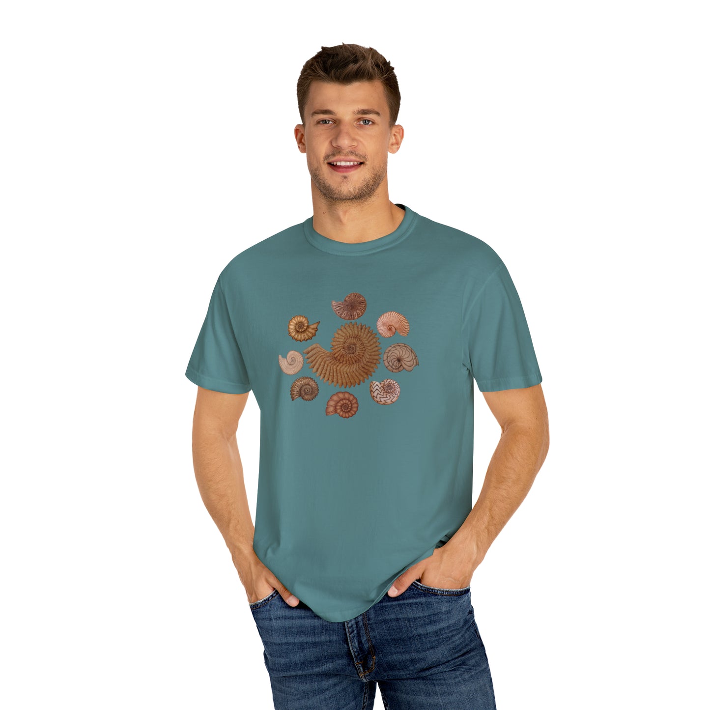 Unisex Garment-Dyed T-shirt - Ammonites