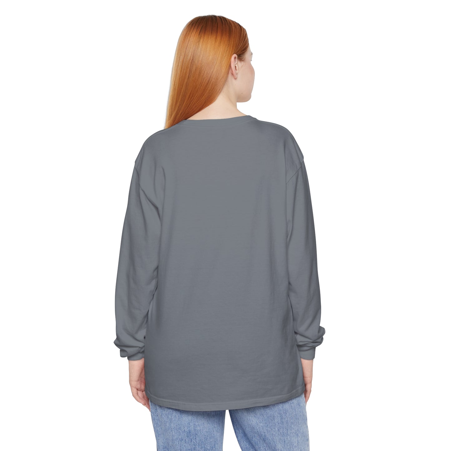 Unisex Garment-dyed Long Sleeve T-Shirt - Bull Elk