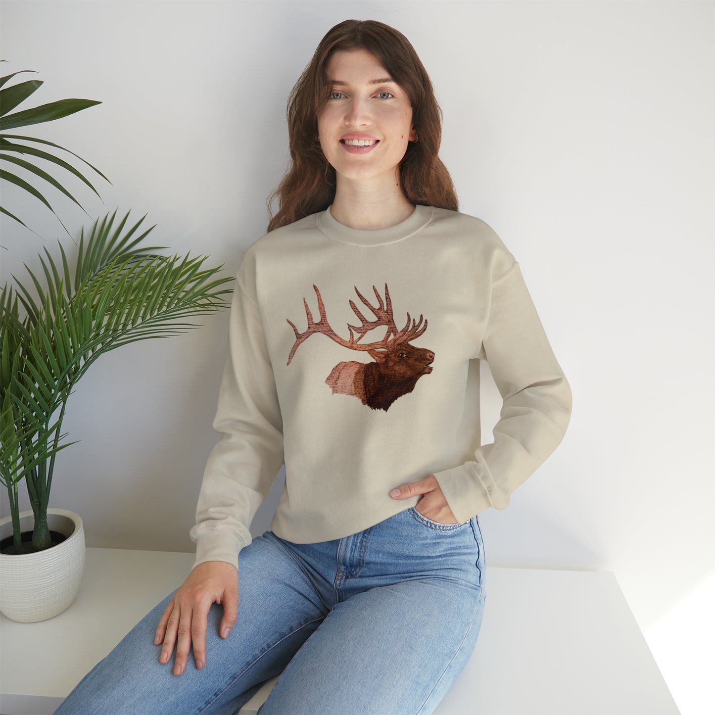 Unisex Heavy Blend™ Crewneck Sweatshirt - Bull Elk