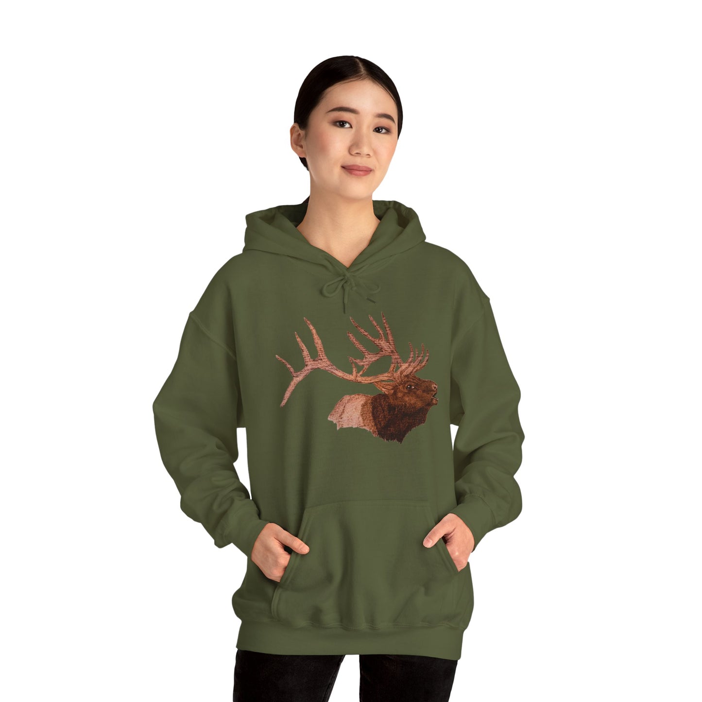 Unisex Heavy Blend™ Hooded Sweatshirt - Bull Elk