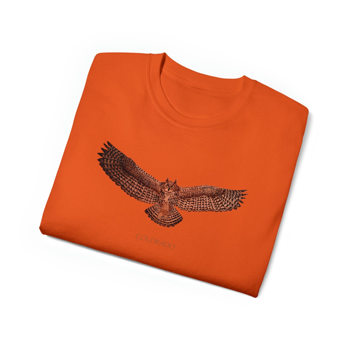 Unisex Ultra Cotton Tee - Owl w/ "COLORADO"