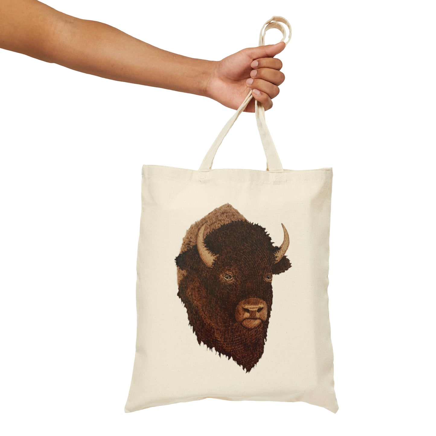 Cotton Canvas Tote Bag - Bison