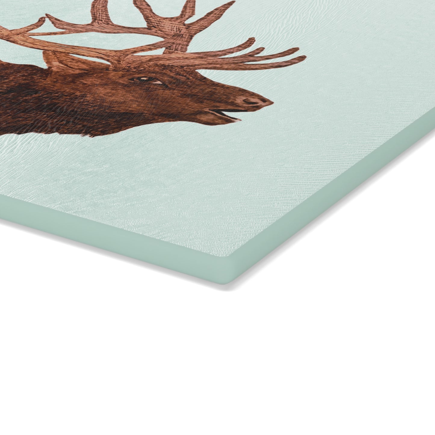 Glass Cutting Board - Bull Elk