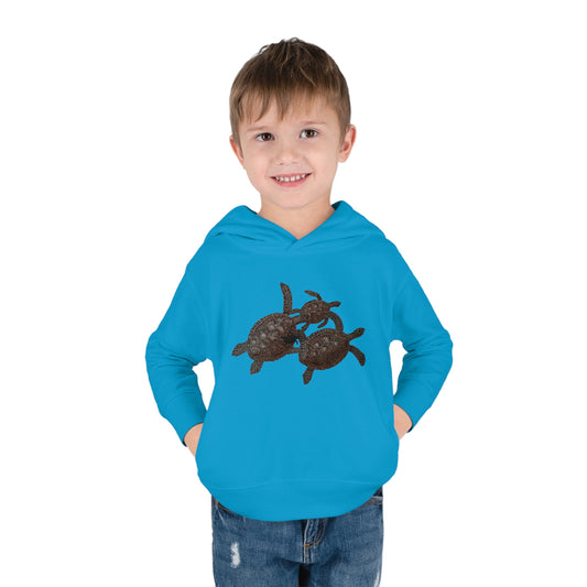 Toddler Pullover Fleece Hoodie - Turtle Family