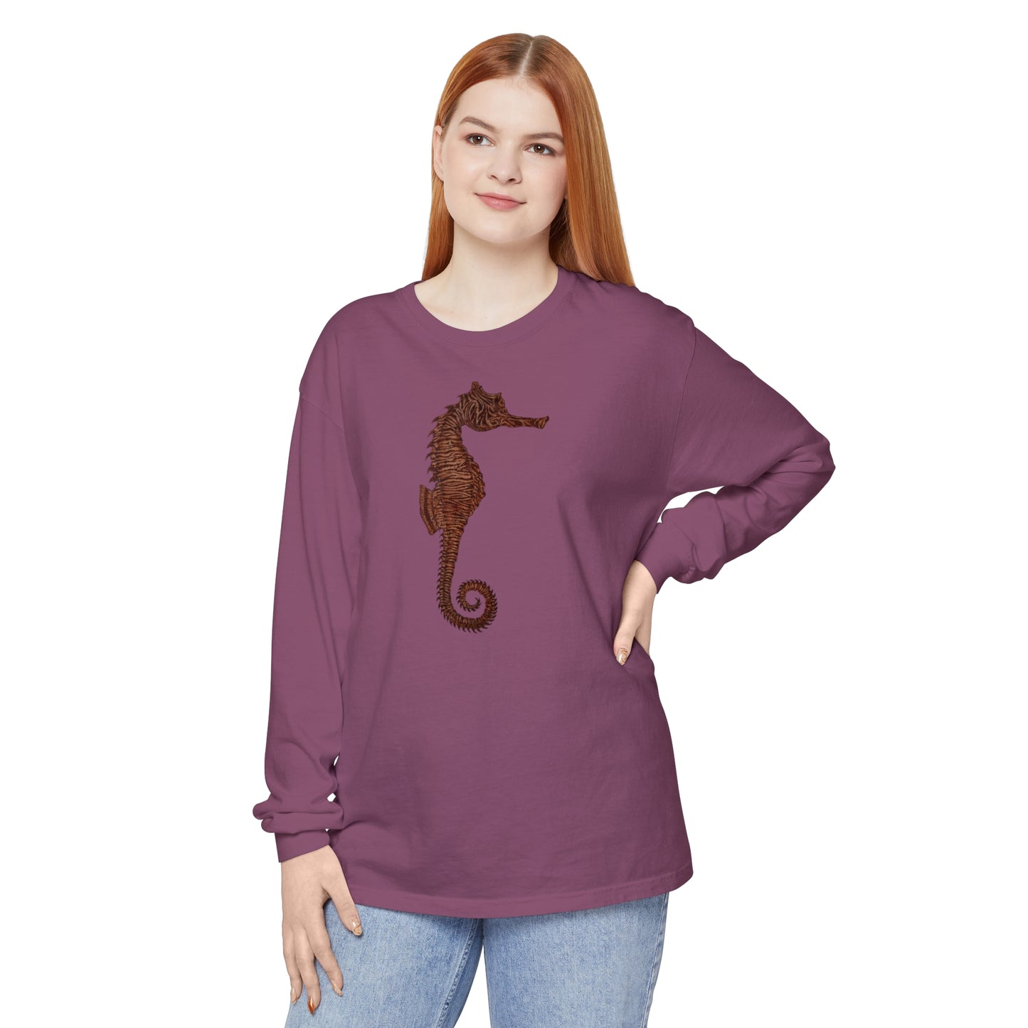 Unisex Garment-dyed Long Sleeve T-Shirt - Samson