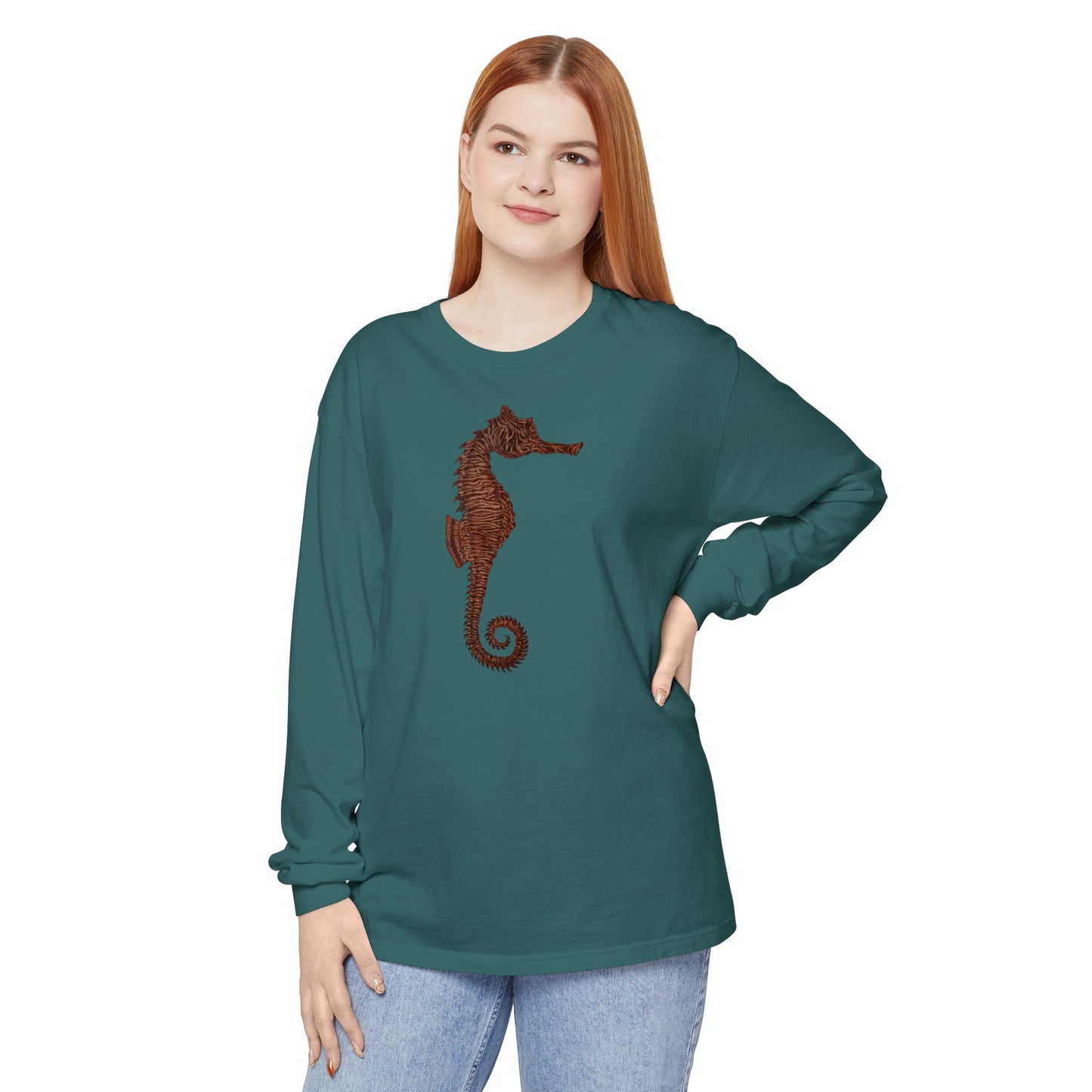 Unisex Garment-dyed Long Sleeve T-Shirt - Samson