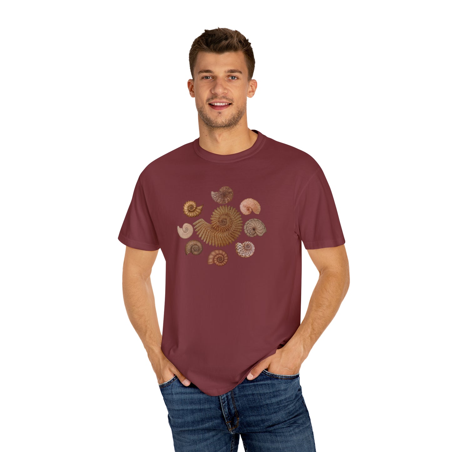 Unisex Garment-Dyed T-shirt - Ammonites