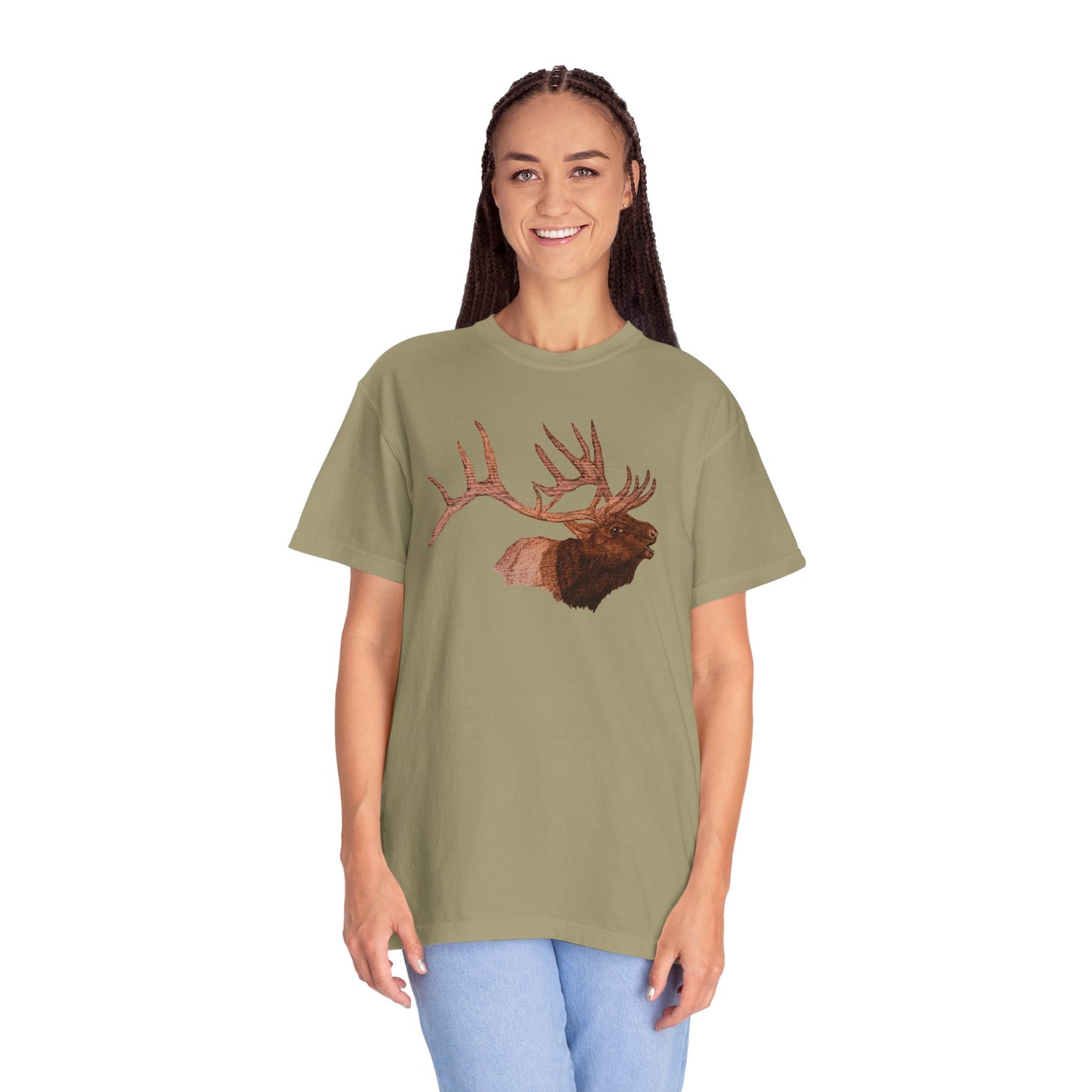 Unisex Garment-Dyed T-shirt - Bull Elk