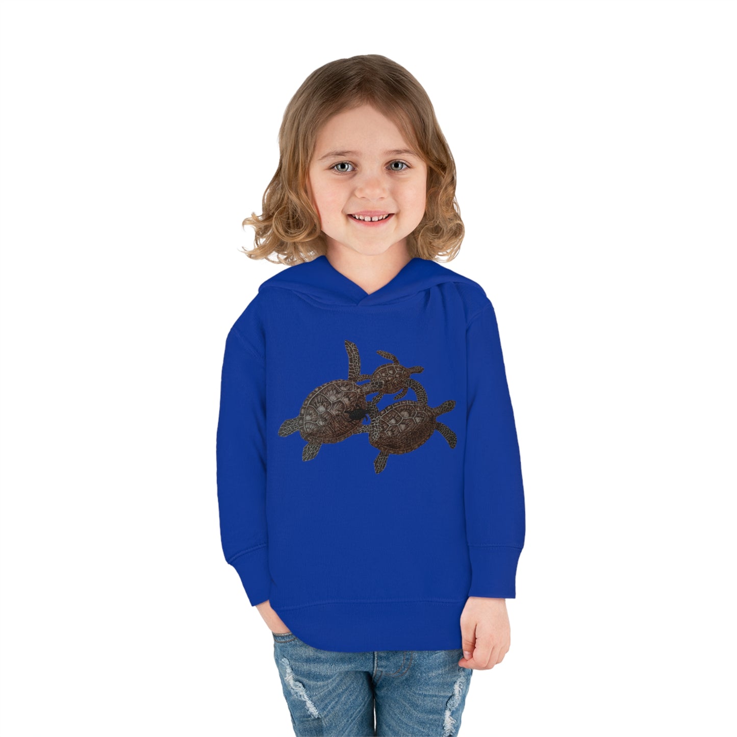 Toddler Pullover Fleece Hoodie - Turtle Family