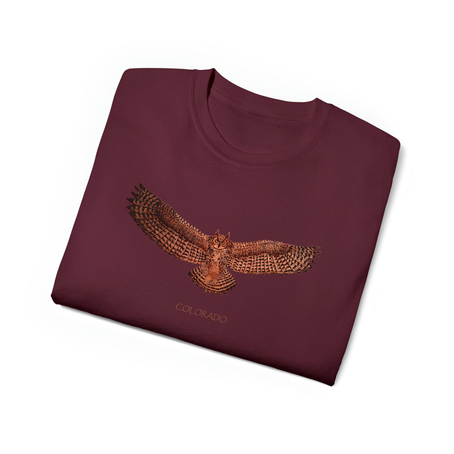 Unisex Ultra Cotton Tee - Owl w/ "COLORADO"