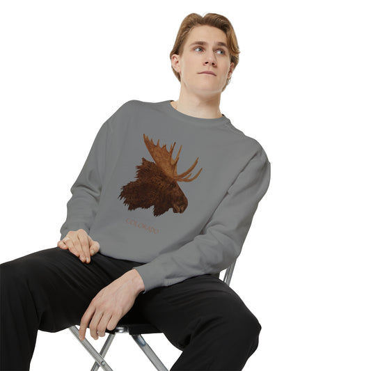 Unisex Garment-Dyed Sweatshirt - Moose