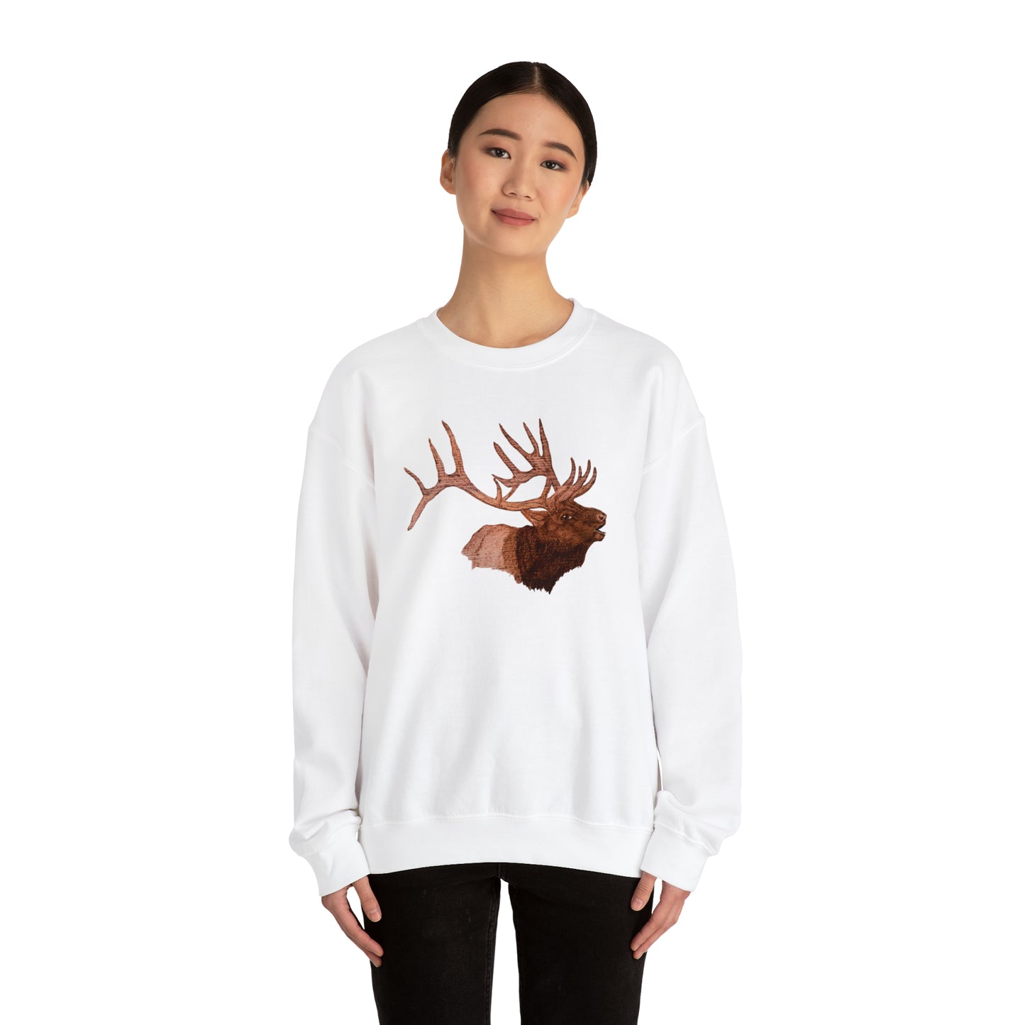 Unisex Heavy Blend™ Crewneck Sweatshirt - Bull Elk