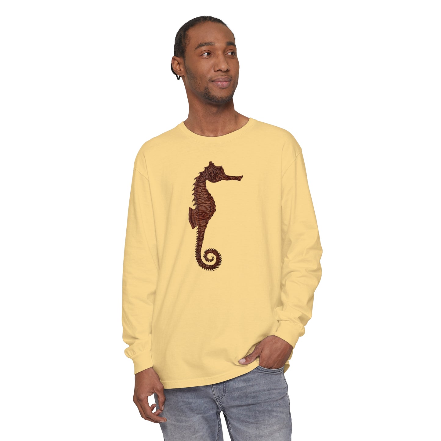 Unisex Garment-dyed Long Sleeve T-Shirt - Samson