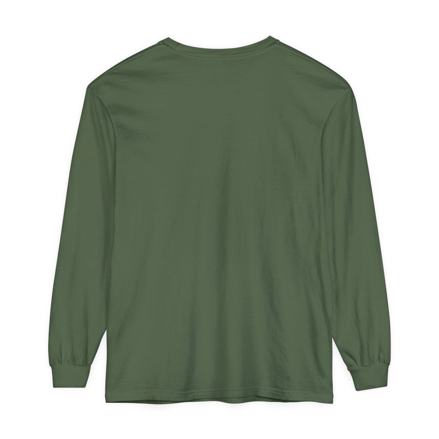 Unisex Garment-dyed Long Sleeve T-Shirt - Bull Elk