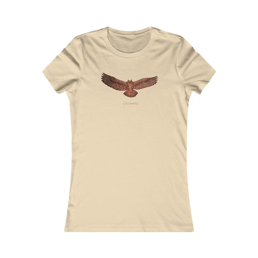 Women's Favorite Tee - Owl w/ "COLORADO"