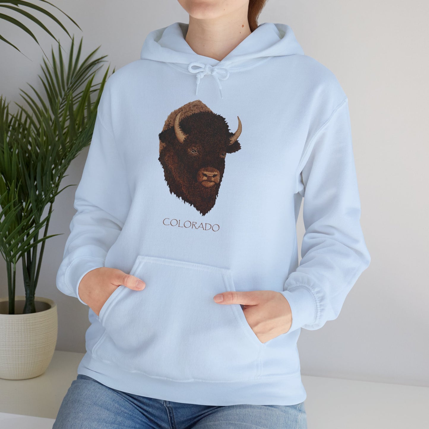 Unisex Heavy Blend™ Hooded Sweatshirt - Bison w/ "COLORADO"