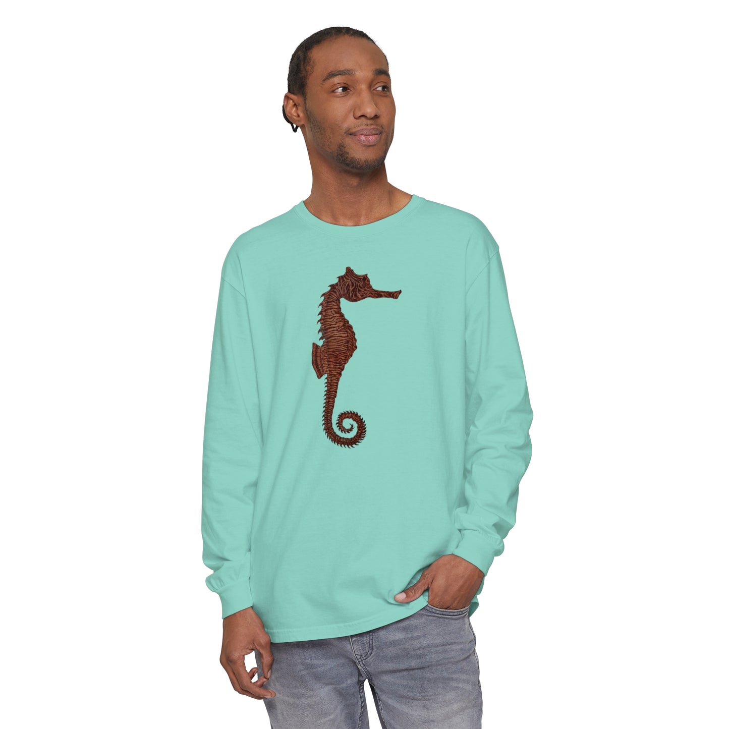 Unisex Garment-dyed Long Sleeve T-Shirt - Samson