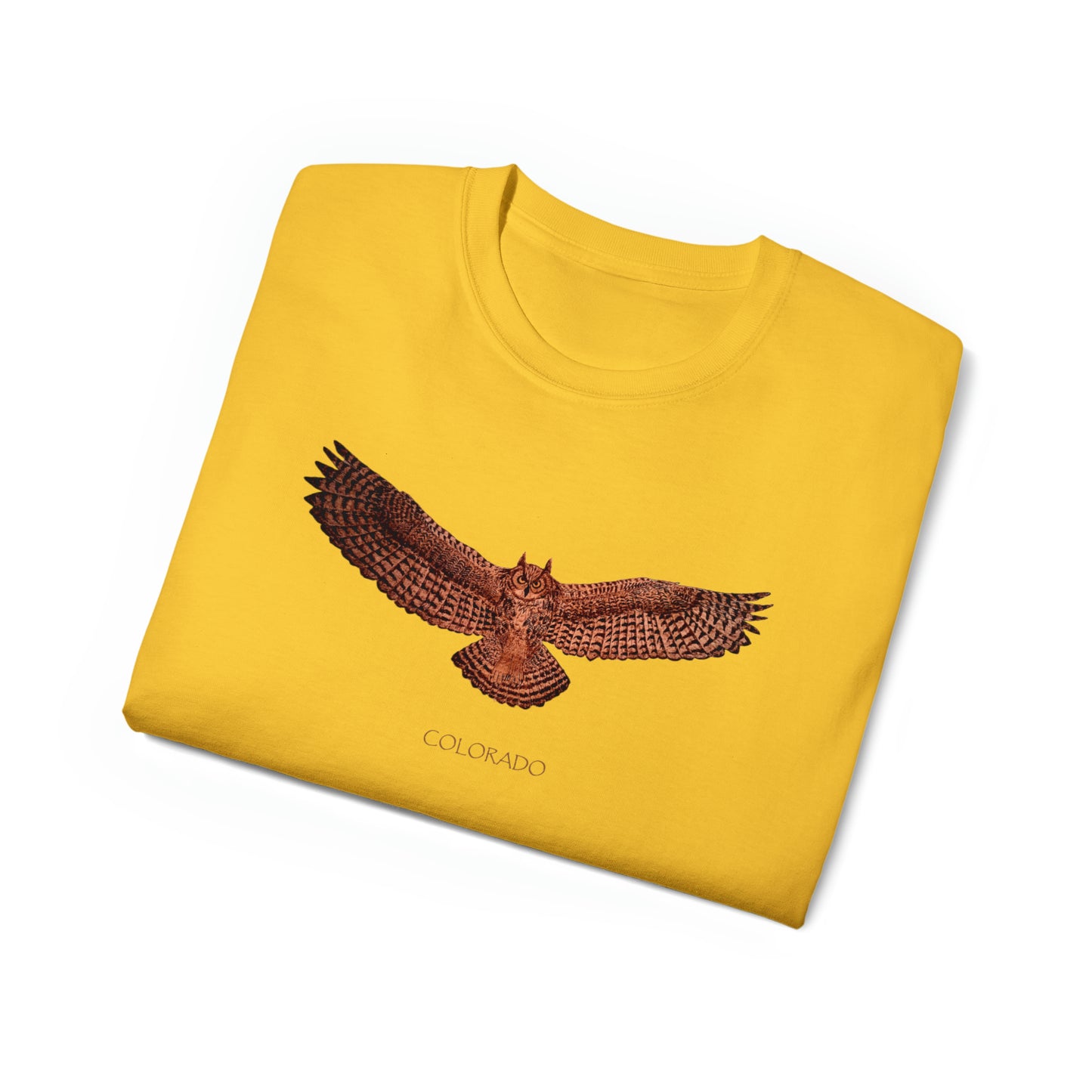 Unisex Ultra Cotton Tee - Owl w/ "COLORADO"