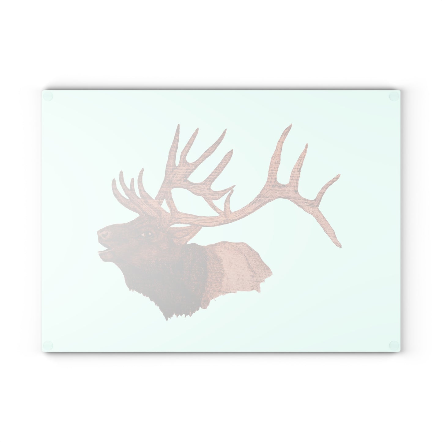 Glass Cutting Board - Bull Elk