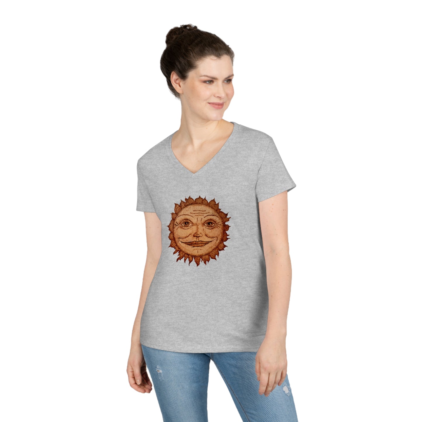 Ladies' V-Neck T-Shirt - Mama Sun