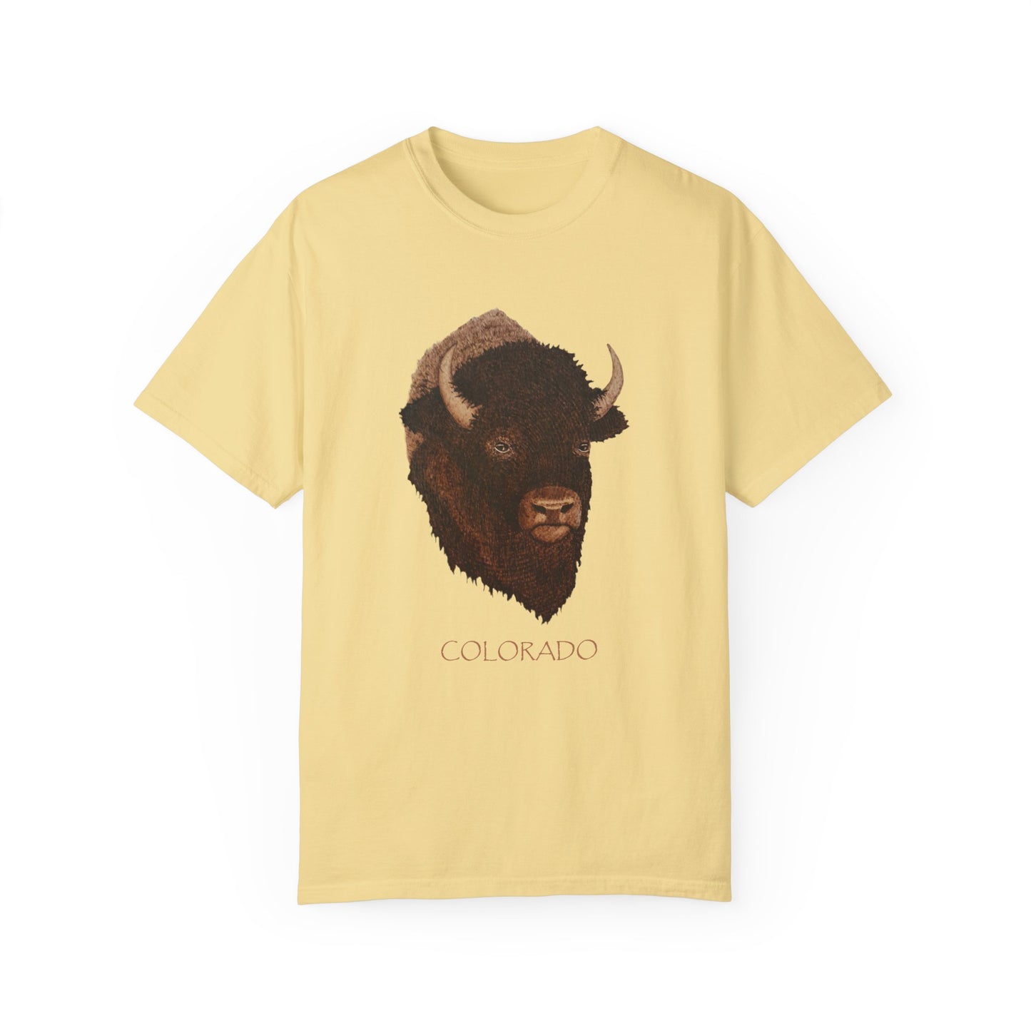 Unisex Garment-Dyed T-shirt - Bison w/ "COLORADO"