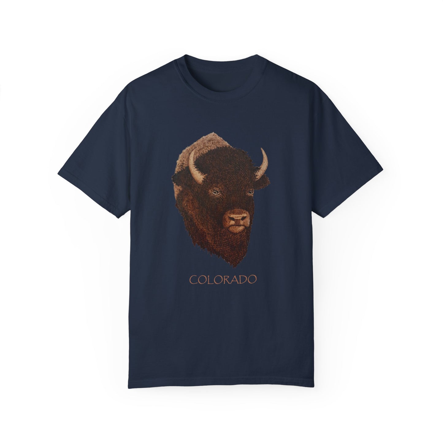 Unisex Garment-Dyed T-shirt - Bison w/ "COLORADO"