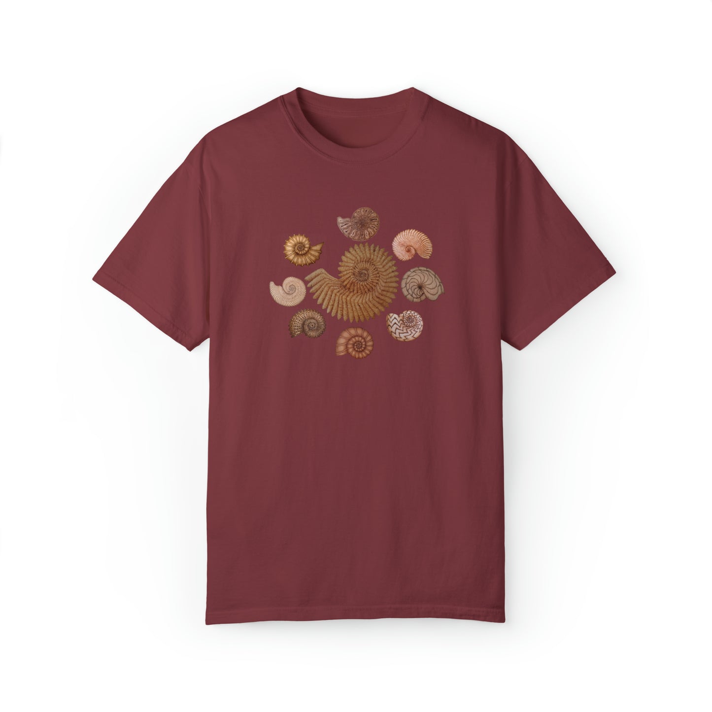 Unisex Garment-Dyed T-shirt - Ammonites