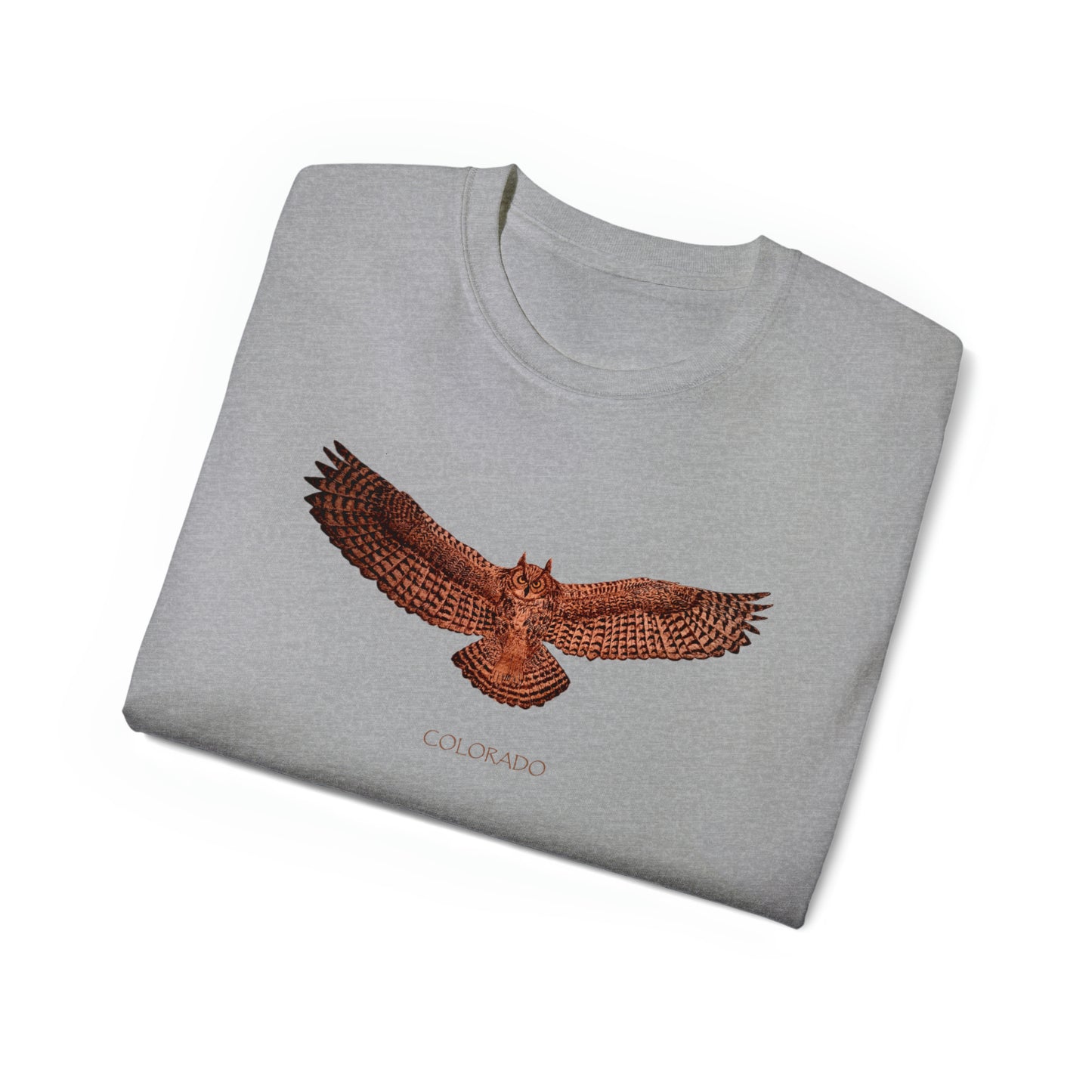 Unisex Ultra Cotton Tee - Owl w/ "COLORADO"