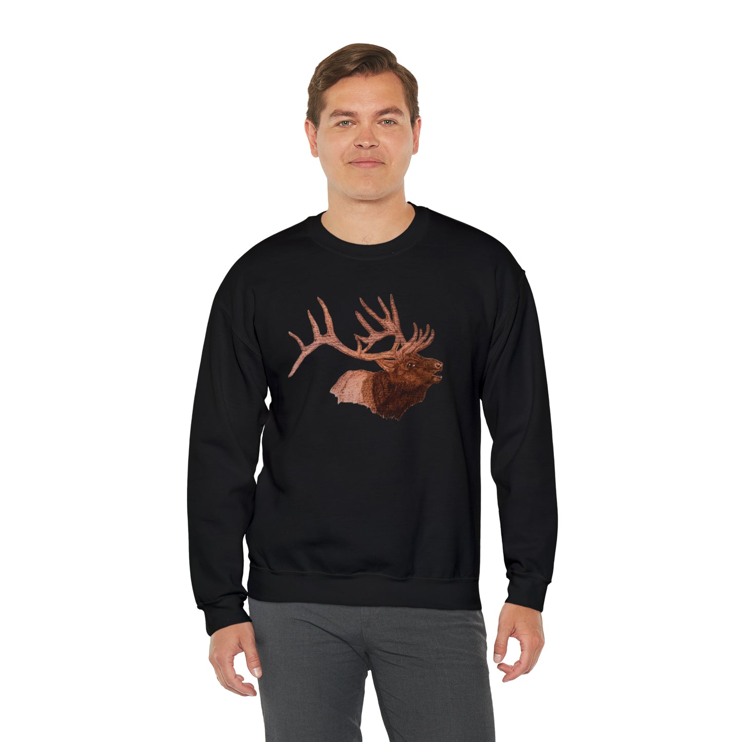 Unisex Heavy Blend™ Crewneck Sweatshirt - Bull Elk