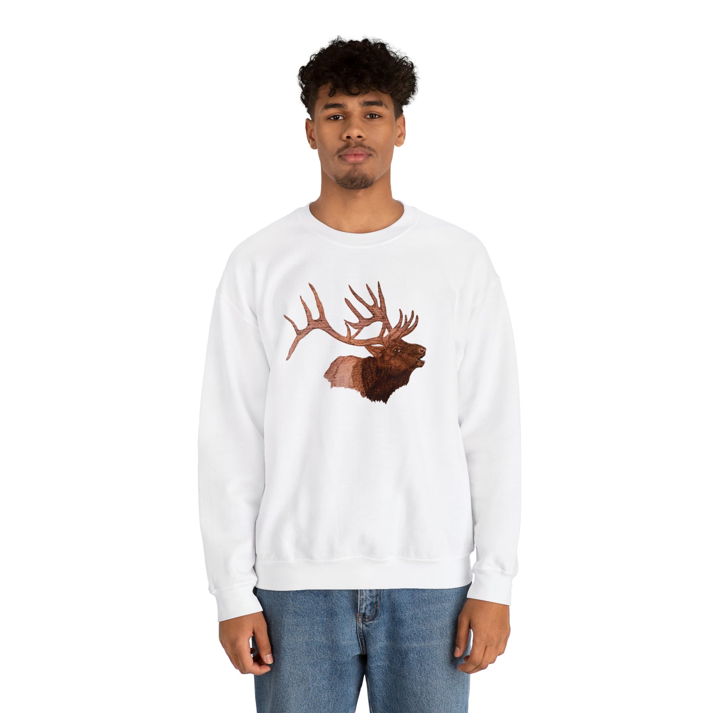 Unisex Heavy Blend™ Crewneck Sweatshirt - Bull Elk